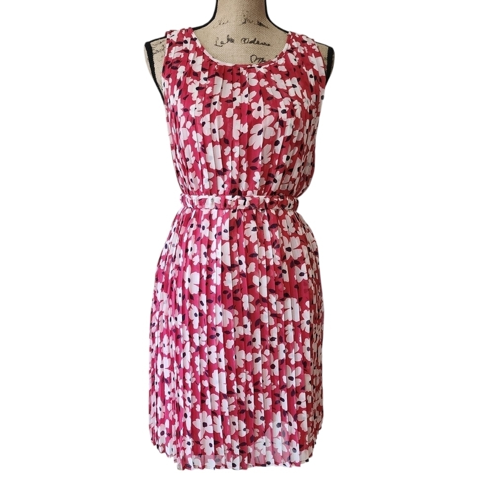 Joie Pink Floral Pleated Mini Dress